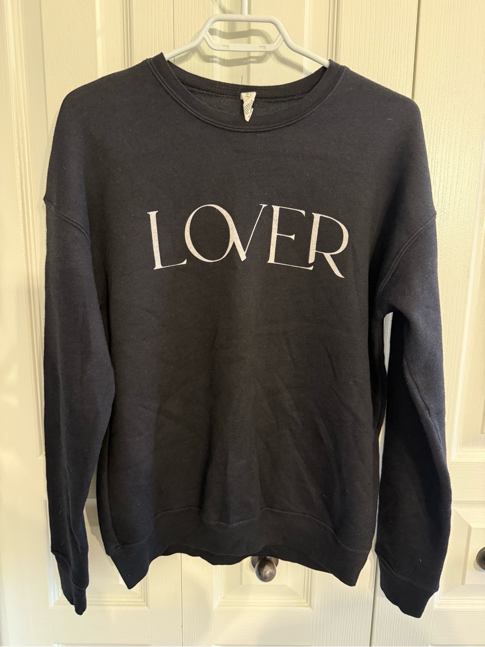 Lover Black Graphic Crewneck Sweatshirt